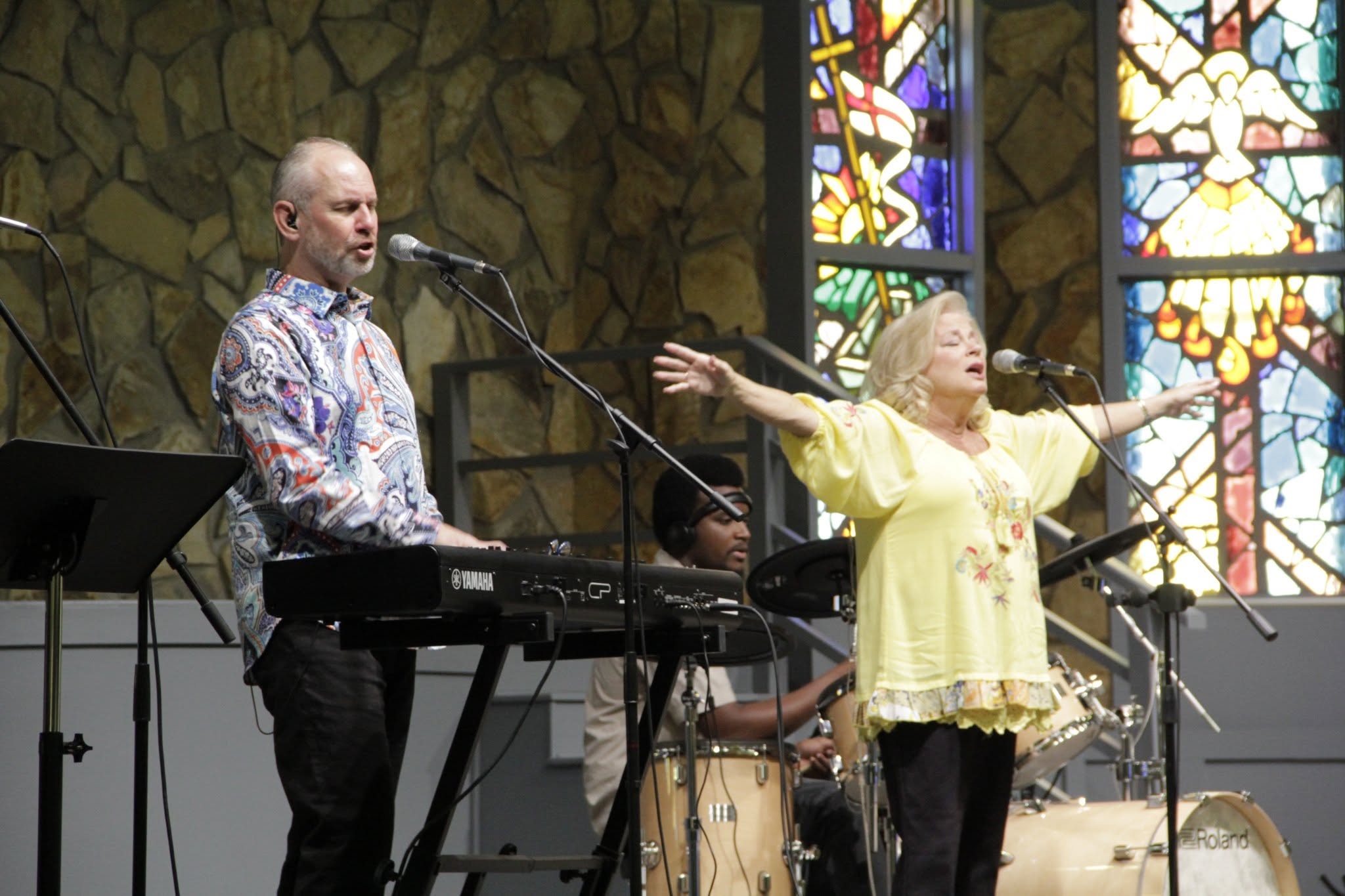 Sunday worship service at The River Church